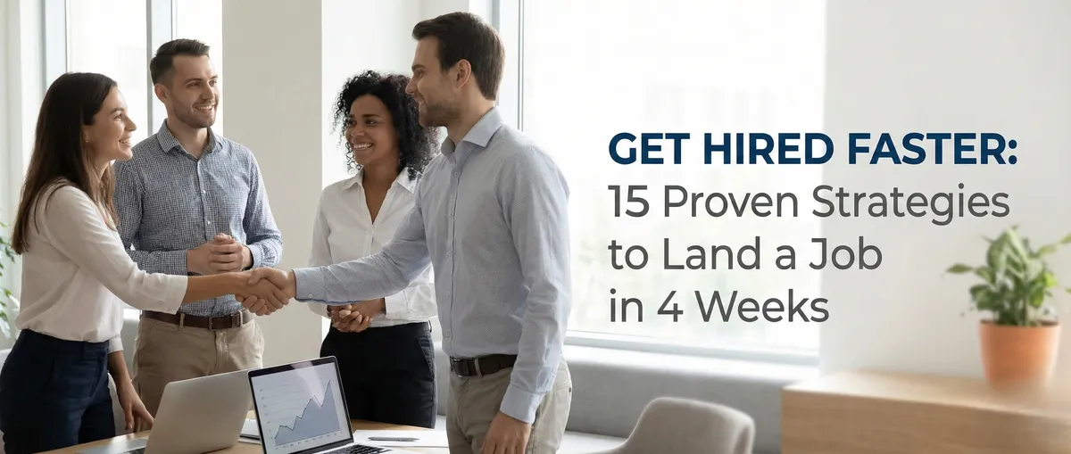 Get Hired Faster: 15 Proven Strategies to Land a Job in 4 Weeks